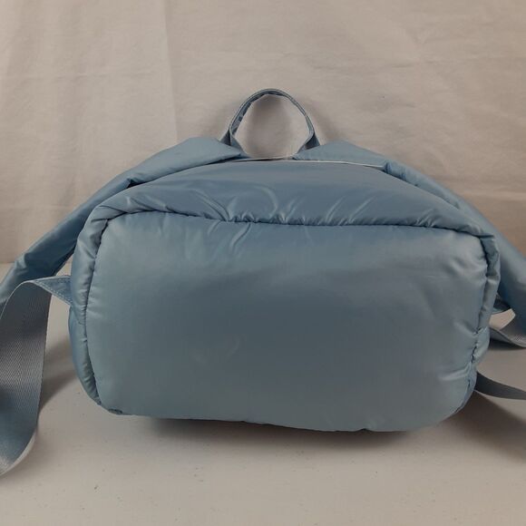 Wildfox Baby Blue Nylon Puffy Backpack Multiple Compartments & Zipper Pouch NEW main image 7
